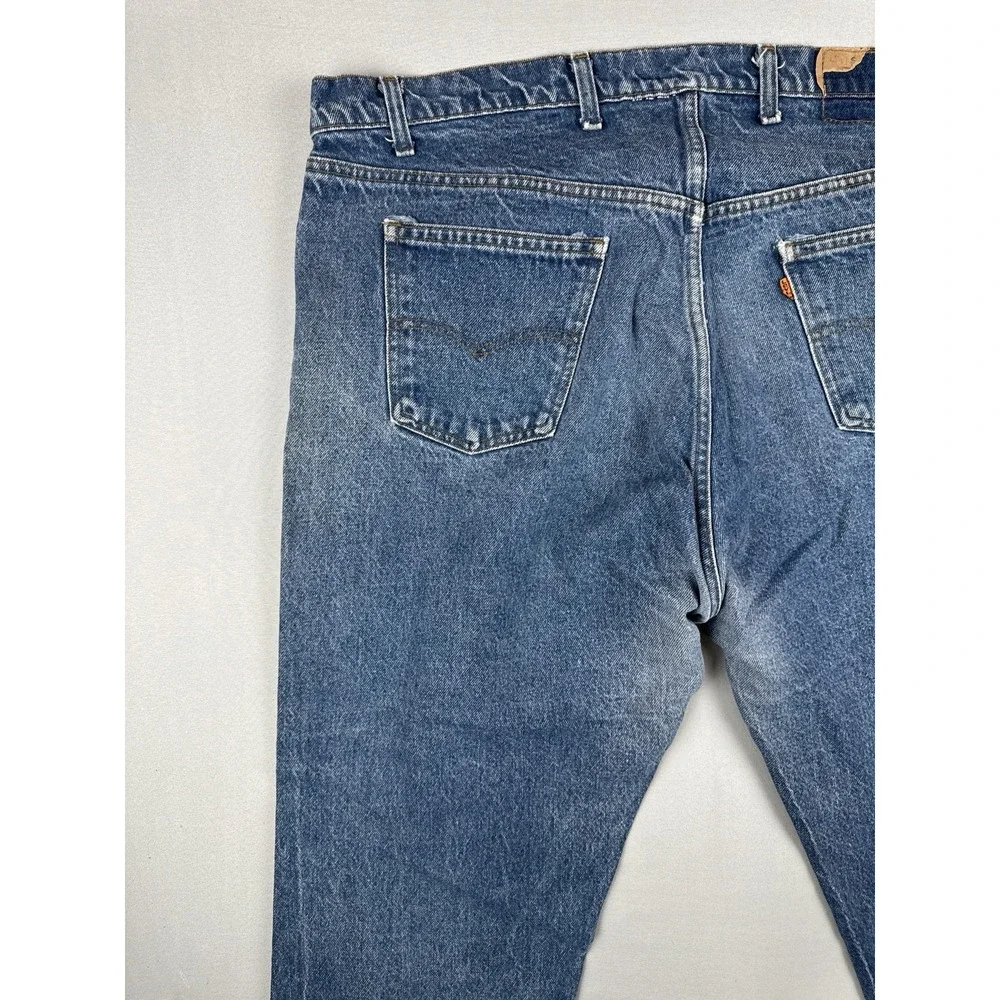 Vintage 80s Levi's Orange Tab USA Made Straight Leg Jeans 42x31